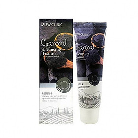 Sữa rửa mặt chiết xuất từ than hoạt tính 3W CLINIC CHARCOAL CLEANSING FOAM