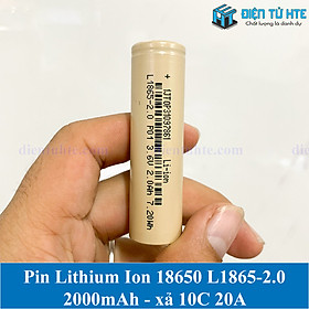 Mua Pin Lithium Ion L1865-2.0 18650 2000mAh xả 10c Lithius vàng