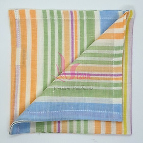 Mua KHĂN TAY ( KHĂN MÙI XOA ) VẢI LINEN CAO CẤP HỌA TIẾT