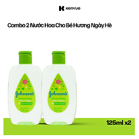 Combo 2 Chai Nước Hoa Cho Bé Johnson's Baby Cologne Hương Ngày Hè Summer Swing Baby Cologne 125ml