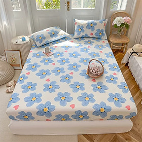 Bộ Ga Giường Và Vỏ Gối Cotton Korea ADU79 Bedding Đủ Kích Thước Trải Nệm 1m4, 1m6, 1m8 Chưa Gồm Chăn