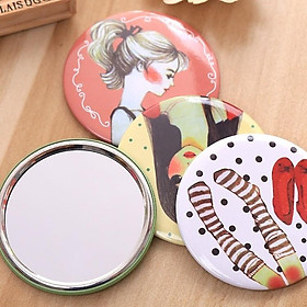 Gương tròn mini bỏ túi Gương mini dễ thương Hàn Quốc