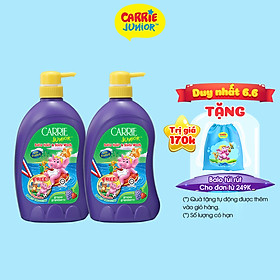 Combo 2 Sữa Tắm Gội cho bé Carrie Junior Hương Grapeberry (700g/chai)