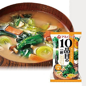 Canh miso 10 loại rau AMANO - 10 gói/ 108g