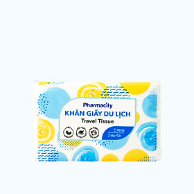 Khăn giấy du lịch Pharmacity (Hộp 90 tờ)