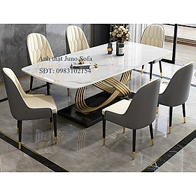 Mua Bộ bàn ăn Juno Sofa 6 ghế nhập khẩu chân x kim loại
