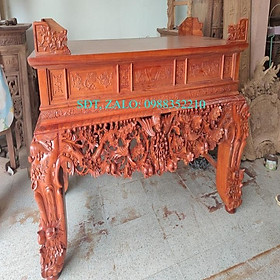 Sập thờ mai điểu chân 24 gỗ hương đá