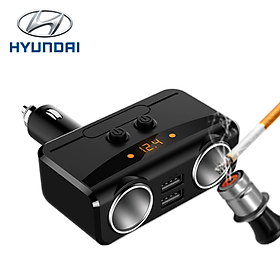 Mua Bộ chia tẩu sạc trên ô tô  xe hơi thương hiệu cao cấp Huyndai HY-32 - Hàng Chính Hãng