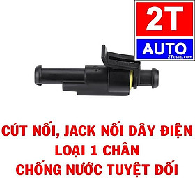 Đầu cút jack giắc nối dây điện 1 chân chống nước dùng cho xe máy xe hơi ô tô