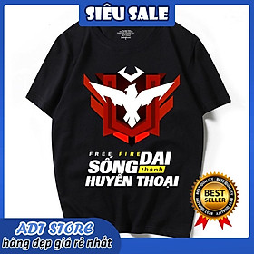 Áo thun đen Free Fire rank huyền thoại dễ phối đồ phiên bản mới cực HOT