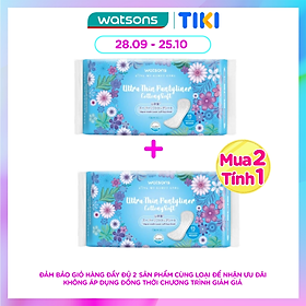 Băng Vệ Sinh Hằng Ngày Watsons Ultra Thin Pantyliner Unscented Cottony