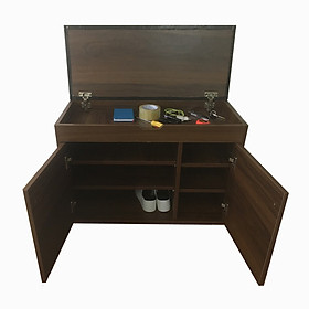 Tủ giày thông minh 3 trong 1 màu nâu