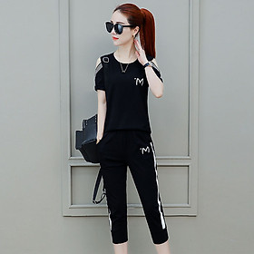 Bộ đồ thể thao nữ thêu chữ M TT304