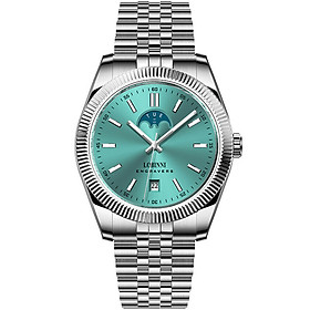 Đồng hồ nam chính hãng LOBINNI LB19018G-T2 Kính Sapphire,chống xước,chống nước 50M,BH 24 tháng,máy cơ(Automatic),mặt trắng dây thép xịn