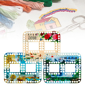 3 Pieces Embroidery Thread Organizer Cards Board Cardboard Needlework Project Card Cross Stitch Threads Holder Accessory Art Craft Tool
