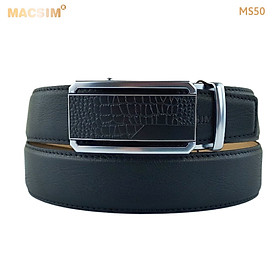 Thắt lưng nam da thật cao cấp nhãn hiệu Macsim MS50 - 110cm