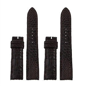 Dây đồng hồ Huy Hoàng da trăn size 16, 18, 20 màu nâu HT8303