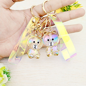 Móc khóa gấu dạ quang bằng nhựa cứng cực đẹp hàng cao cấp