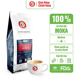 Cà phê Moka rang mộc nguyên chất - Copen Coffee - vị ngon đến từ vùng Cầu Đất- Gói 200g