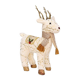 Christmas Reindeer Stuffed Animal Creative Plush Elk for Decor Office Home