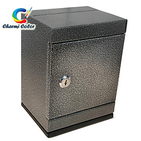 Mua Két sắt mini ống heo màu đen để tiền tiết kiệm Charmi Color