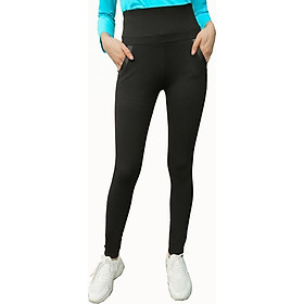 Quần Legging Nữ Gen Bụng Cạp Cao Vicci LGD.11P - Đen