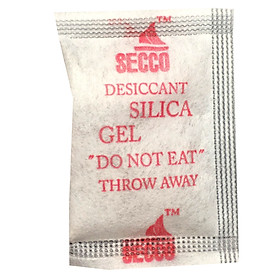 Mua Túi hút ẩm Secco silica gel 3gr (bảo quản máy ảnh/máy quay) - 1kg (333 túi) - Chính hãng - Vải trắng - Chữ to đỏ logo 2 mặt