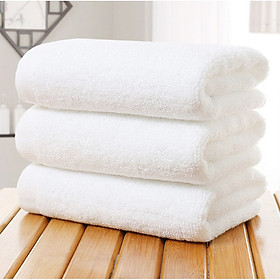 Combo 3 Khăn Tắm Khách Sạn Cotton Cao Cấp 70x140 - 500Gr Màu Trắng