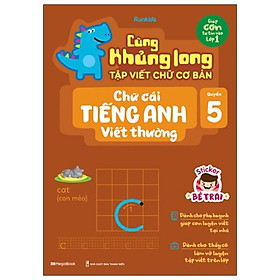 Sách Cùng Khủng Long Tập Viết Chữ Cơ Bản - Chữ Cái Tiếng Anh Viết Thường - Quyển 5 - Sticker Bé Trai