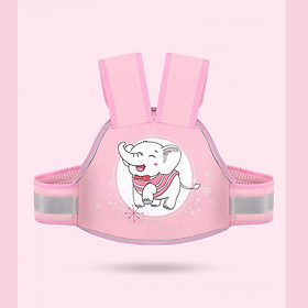 Đai nịt an toàn cho trẻ em ngồi xe máy, có dạ quang ban đêm baby (hồng)