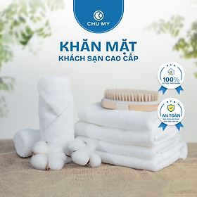 Mua Khăn mặt cotton CHU MY – Sạch  mềm  trắng chuẩn 5 sao  thấm hút vượt trội (34x70cm)