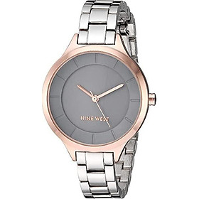 Nine West Women's NW/2225 Rose Gold-Tone Accented Bracelet Watch