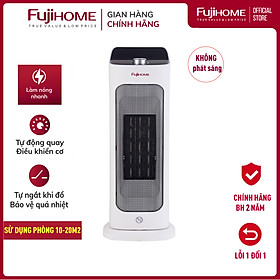 Máy sưởi gốm không khô da nhập khẩu FUJIHOME FH1000, không phát sáng, không đốt oxi, tự ngắt - Hàng chính hãng