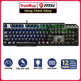 Mua Bàn Phím Gaming Cơ MSI Vigor GK50 Kailh Box White Đèn LED RGB  Dây Cắm USB Dài 1.8M - Hàng Chính Hãng
