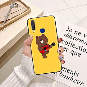 Ốp lưng dành cho điện thoại ViVo Y91 Viền dẻo TPU hình Gấu Nâu Cute