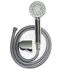 Bộ tay dây sen siêu tăng áp 3 chế độ phun nước Eurolife EL-106SH-N (Trắng bạc)