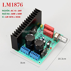 Mạch khuếch đại công suất LM 1876 - Bảng mạch khuếch đại công suất HIFI âm thanh nổi 2.0 - 50W x 2