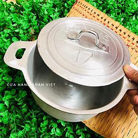 Nồi Gang Đúc Nguyên Khối 17cm - Nấu Cơm Siêu Ngon