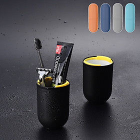 Mua Hộp Smilbox lớn đựng kem bàn chải đánh răng du lịch tích hợp 4 cốc súc miệng tiện lợi hình viên nhộng ren vặn - Hàng chính hãng