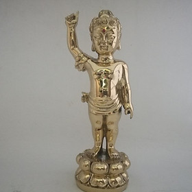 Tượng Phật Đản Sanh bằng đồng 25cm