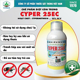 CYPER 25 EC (LÍT) - XUA VÀ DIỆT TRỪ RUỒI, MUỖI
