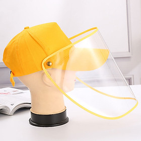 Unisex Baseball Cap Anti-Dust Anti-Wind Adjustable Removable Transparent Shield Mask Outdoor Cap