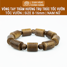 Vòng tay trầm hương Trụ trúc Tóc vườn Xưởng Mộc Việt size 8/10/12/14/16mm mang bình an may mắn