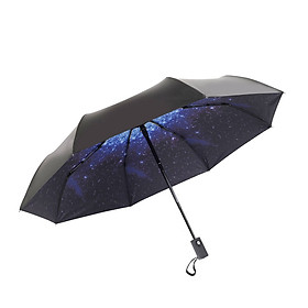 Fashion Portable Triple Folding All-weather Umbrella Anti-UV Sunproof Parasol