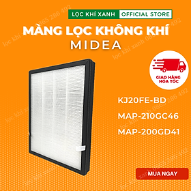 Mua Màng lọc cho Midea KJ20FE  MAP-210GC46   MAP-200GD41. Màng lọc không khí hepa kết hợp Carbon giá rẻ. Hàng nhập khẩu