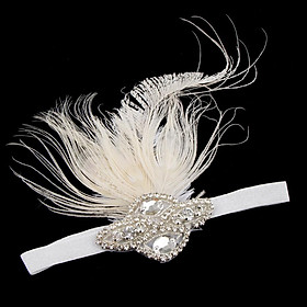 20s 1920s Headband Bridal Flapper Feather Headpiece Costume Accessory