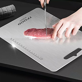 Mua THỚT INOX 304 CAO CẤP SIZE LỚN CHỮ NHẬT (36x25cm) -KHÁNG KHUẨN- HÀNG SẢN XUẤT TẠI VIỆT NAM