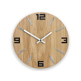 20 MẪU ĐỒNG HỒ - Đồng hồ Gỗ treo tường chất liệu gỗ máy kim thiết kế in theo yêu cầu trang trí nhà và quán café*#4