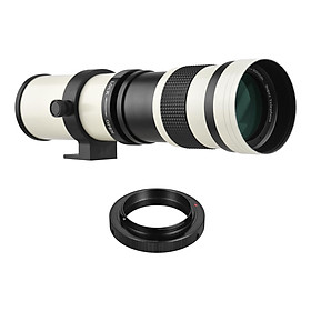 Camera MF Super Telephoto Zoom Lens F/8.3-16 420-800mm T2 Mount with AI-mount Adapter Ring 1/4 Thread for Nikon