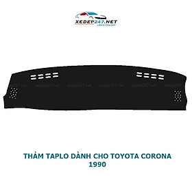 Thảm Taplo dành cho xe Toyota Corona 1990 chất liệu Nhung, da Carbon, da vân gỗ